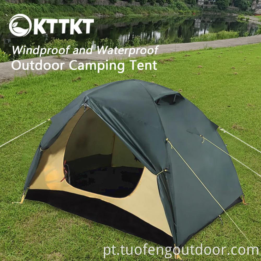 3 56kg Green Camping Trekking Double Tent